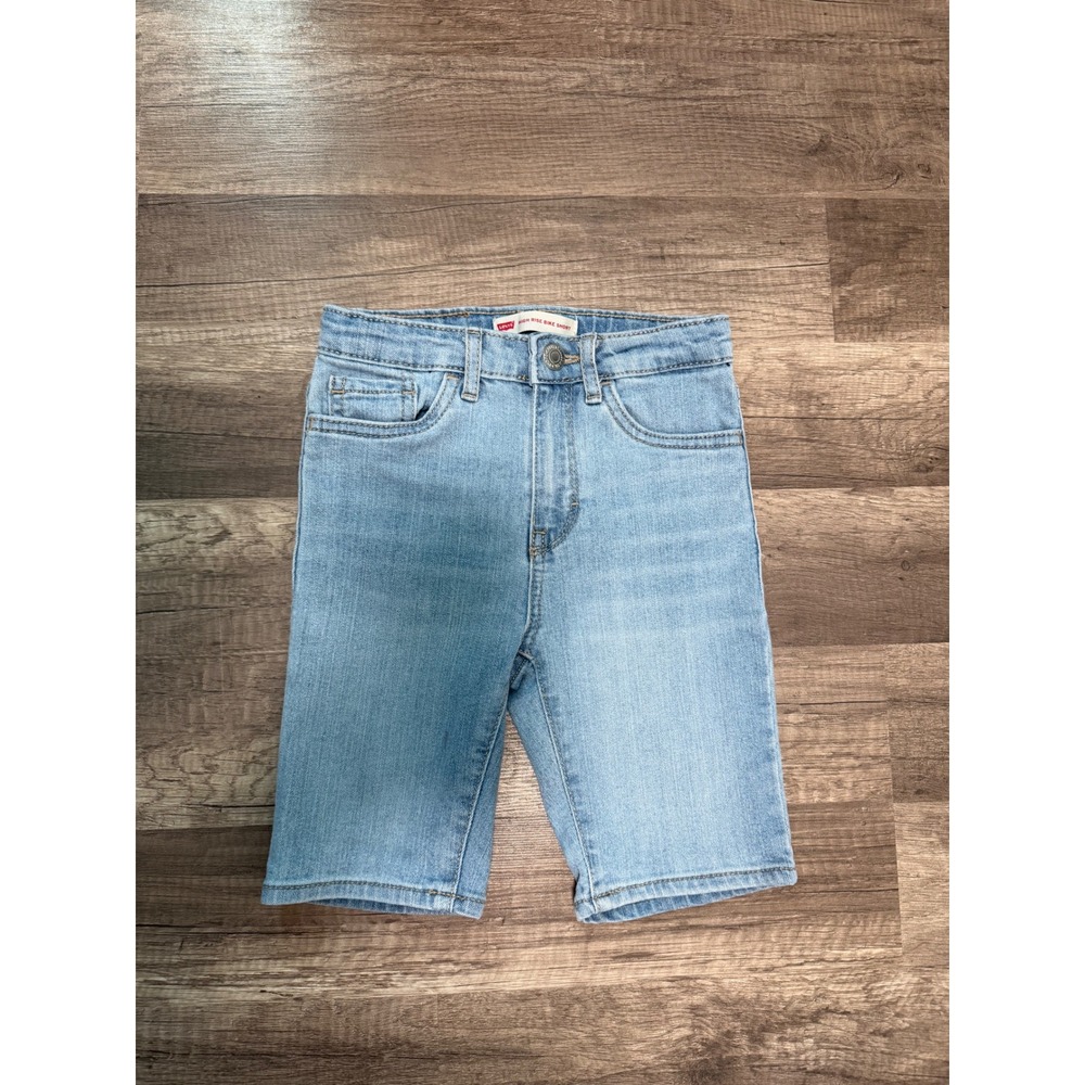 Levi's High Rise Bike‎ Shorts Light Wash Denim Size 7 REG A939-L01